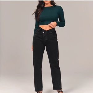 abercrombie & fitch black jeans